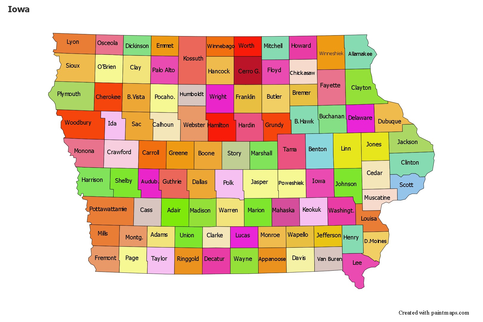 Sample Maps for Iowa