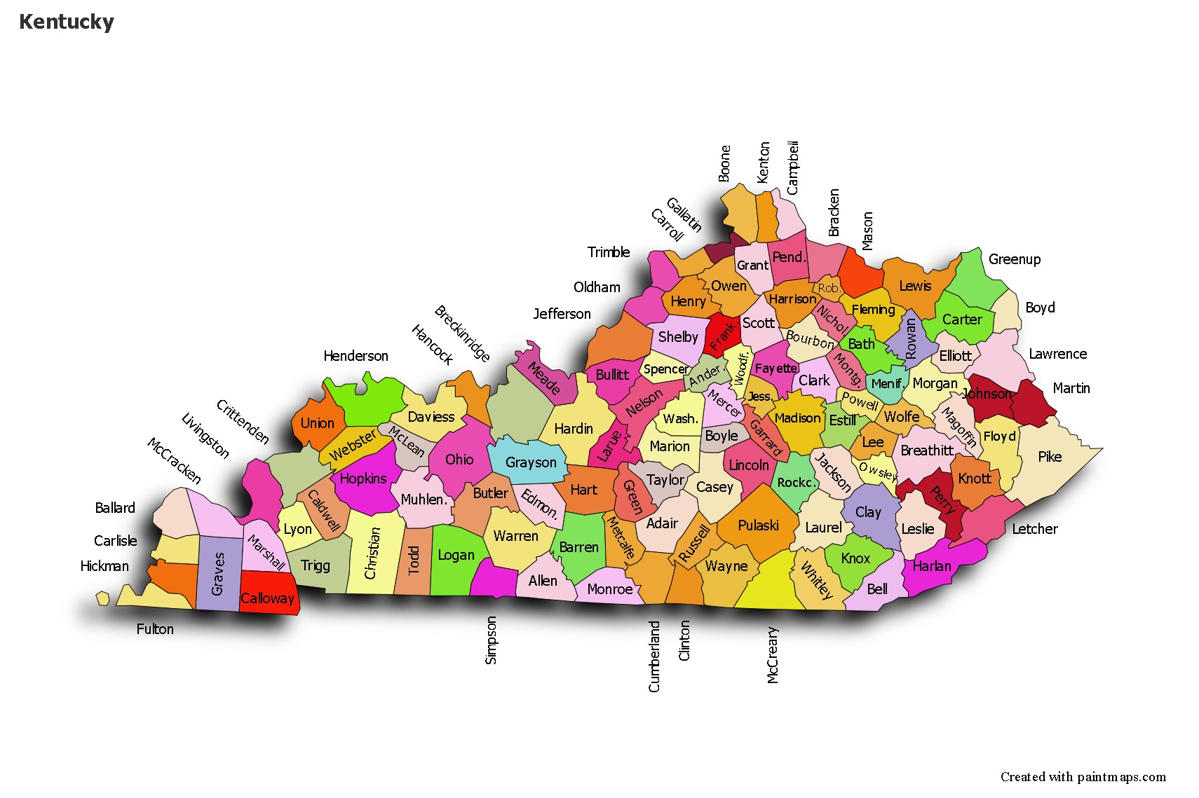Show Me A Map Of Kentucky Sample Maps for Kentucky