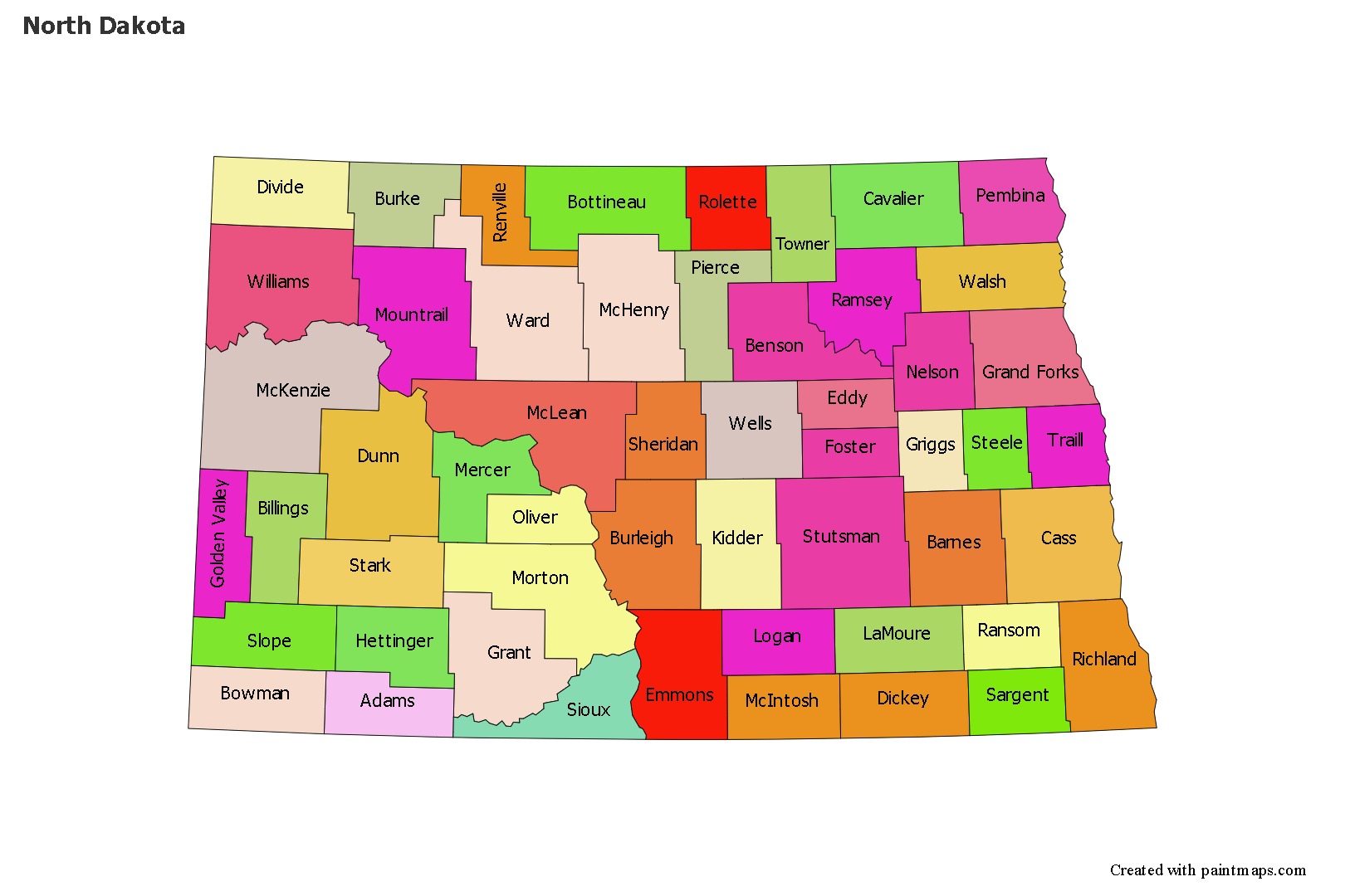 Sample Maps for North Dakota