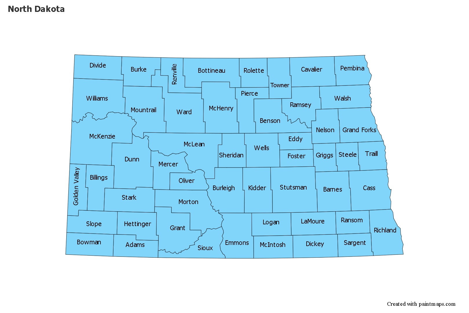 Sample Maps for North Dakota