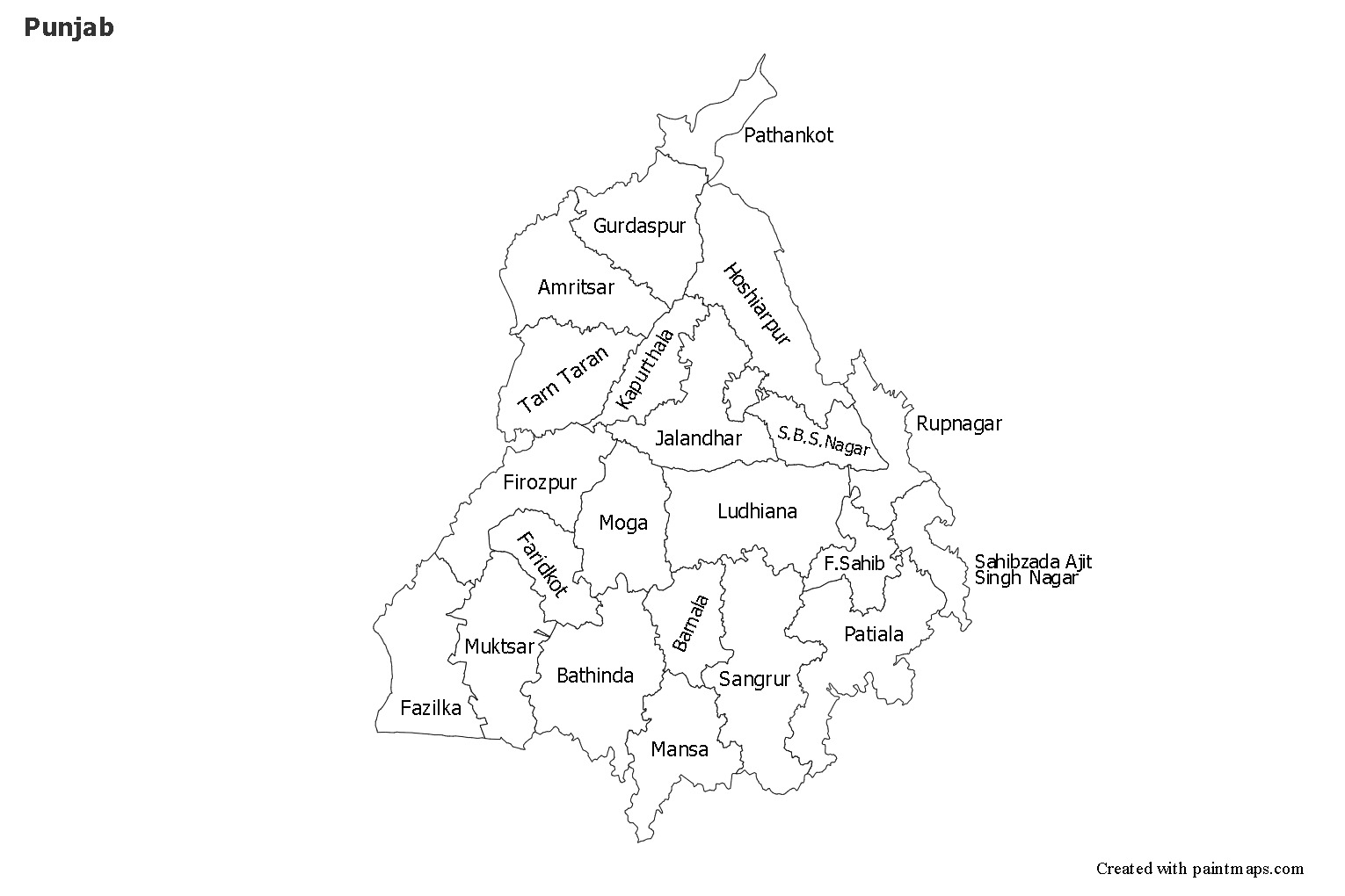 Sample Maps for Punjab