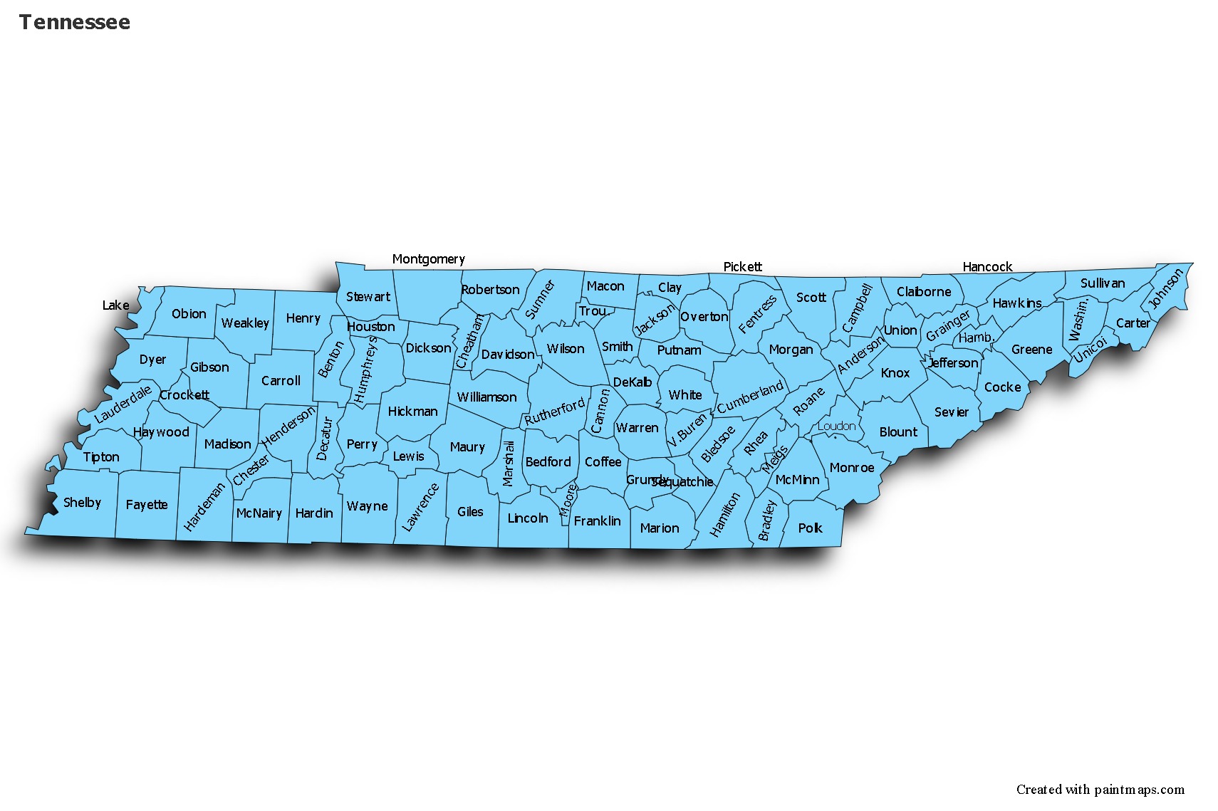 Sample Maps for Tennessee