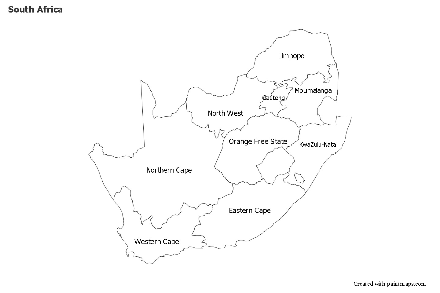 Map Of South Africa Blank Sample Maps For South Africa