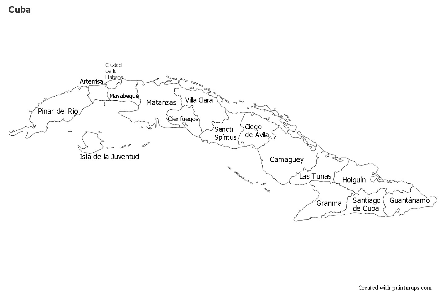 Sample Maps for Cuba
