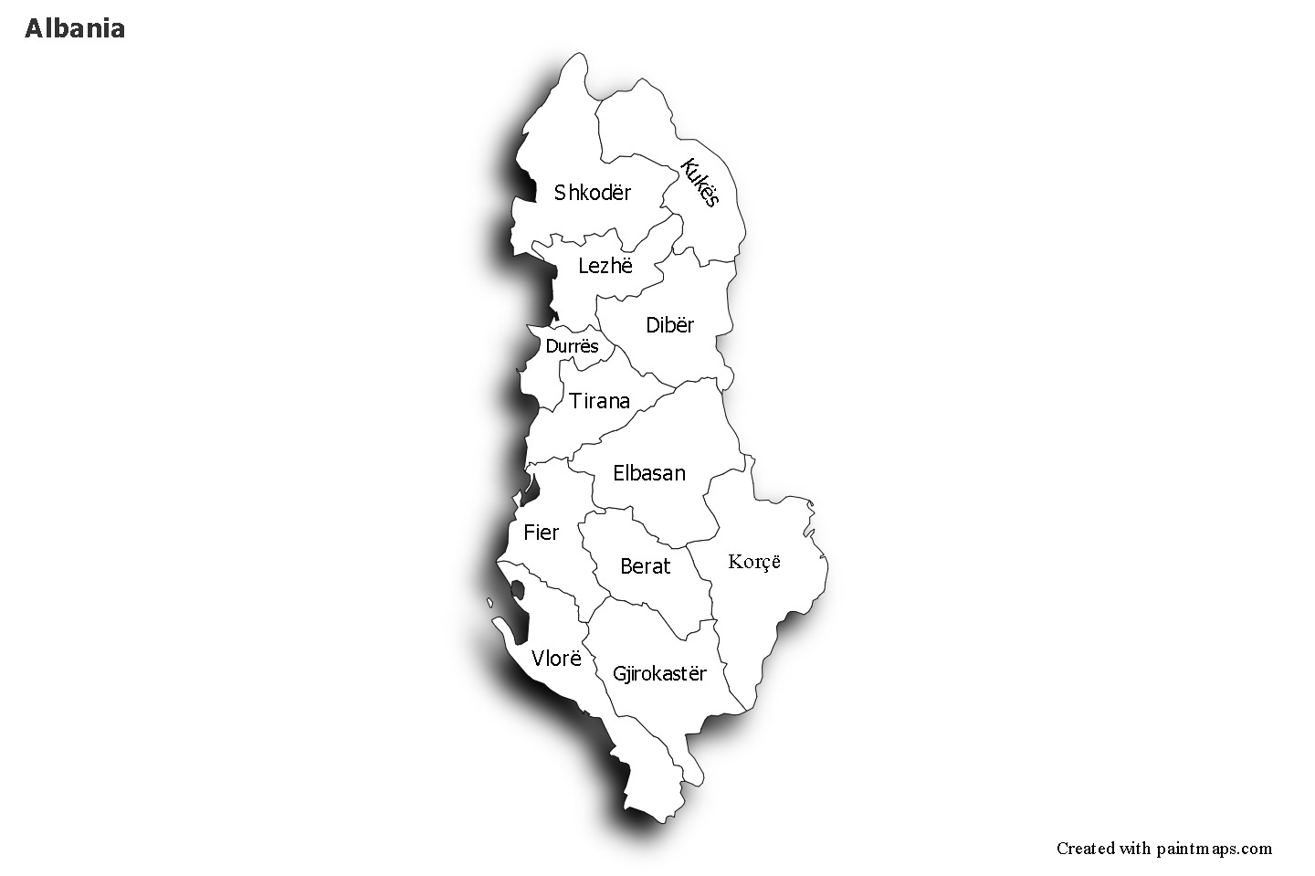 Sample Maps for Albania