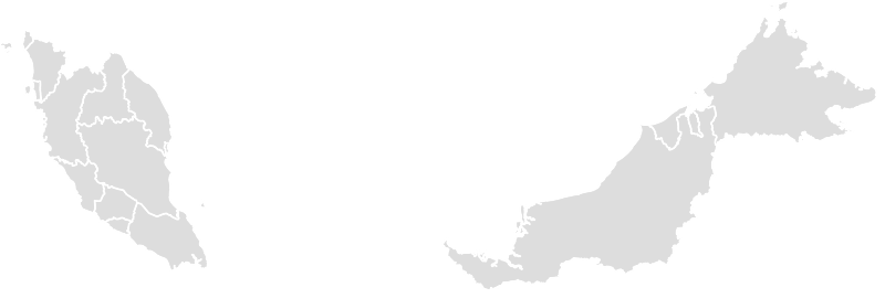 Printable Outline , Blank Map of MALAYSIA