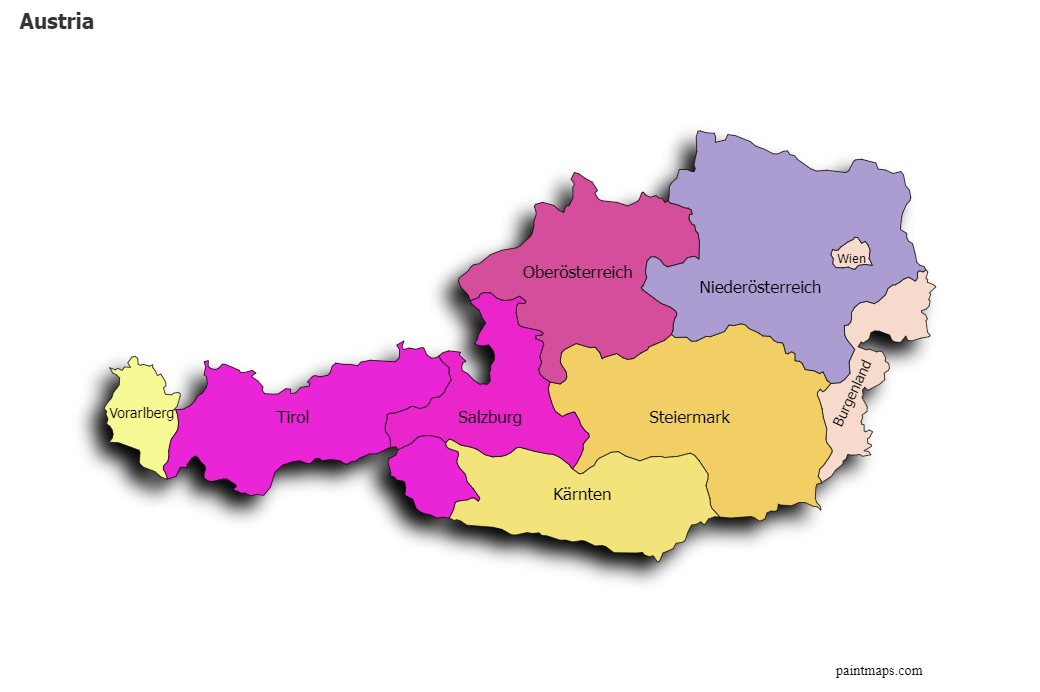 Map of Austria – Austria Cities Map [PDF] World Map Blank