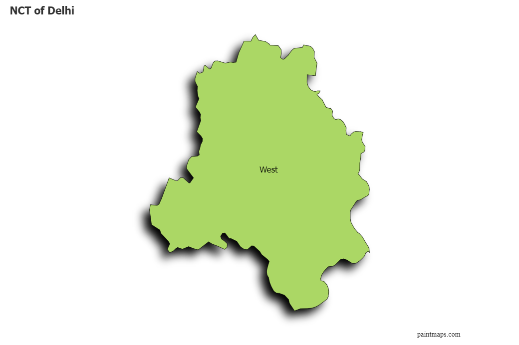 Create Custom NCT Of Delhi Map Chart with Online, Free Map Maker.