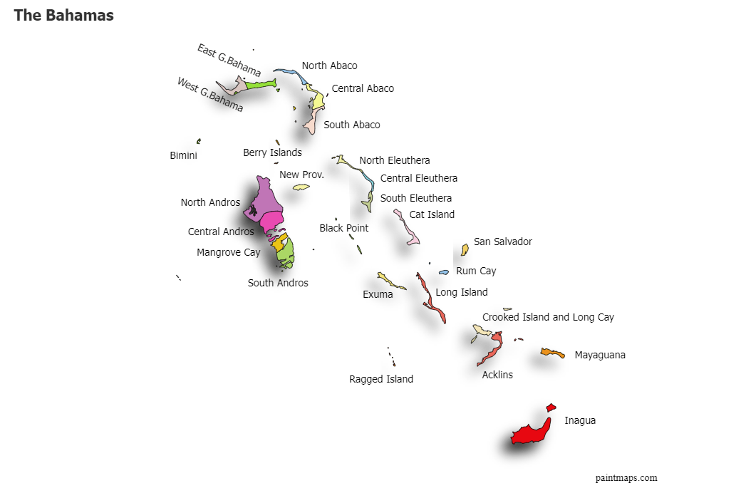 The Bahamas Blank Map Maker