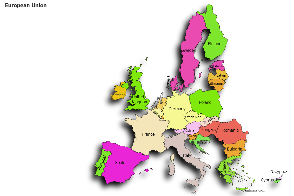 Paint Maps Europe