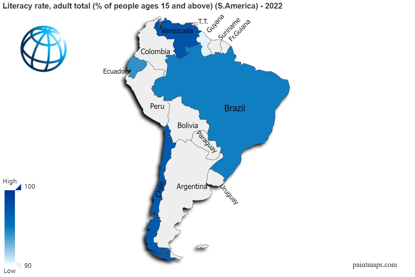 Literacy Rate Adult Total Percentage Of People Ages 15 And Above On S