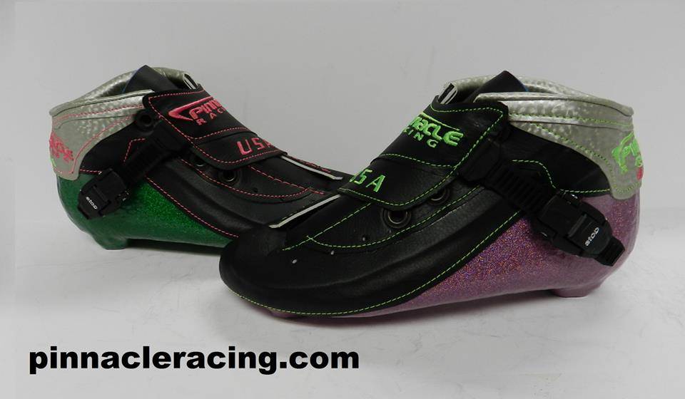Inline Speed Skating Boots With Metal Flakepaint With Pearl