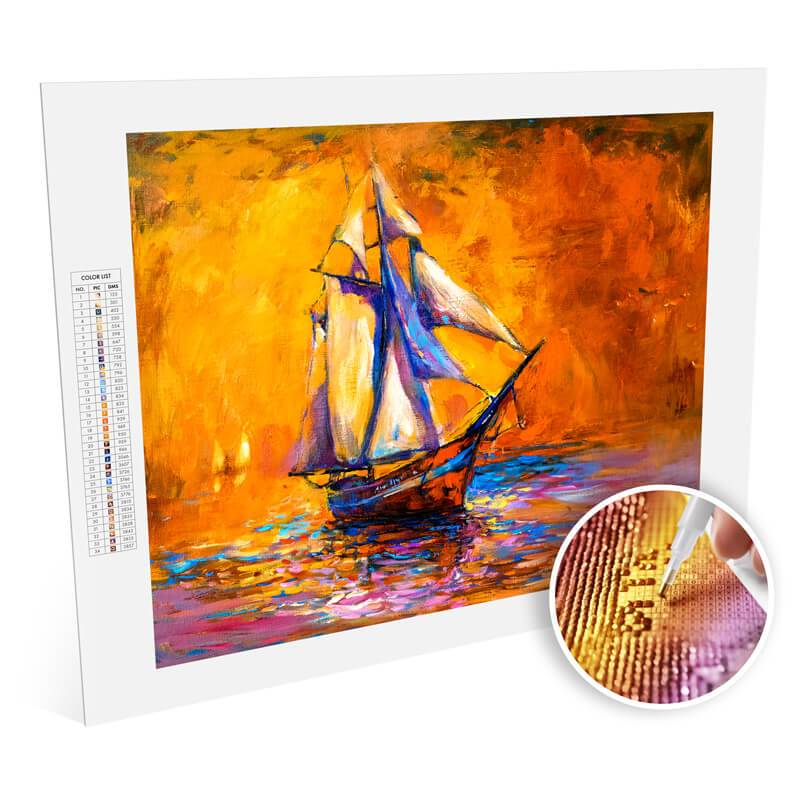 Paint Plot Abstract Ship Diamond Painting Kit Paint Plot Australia