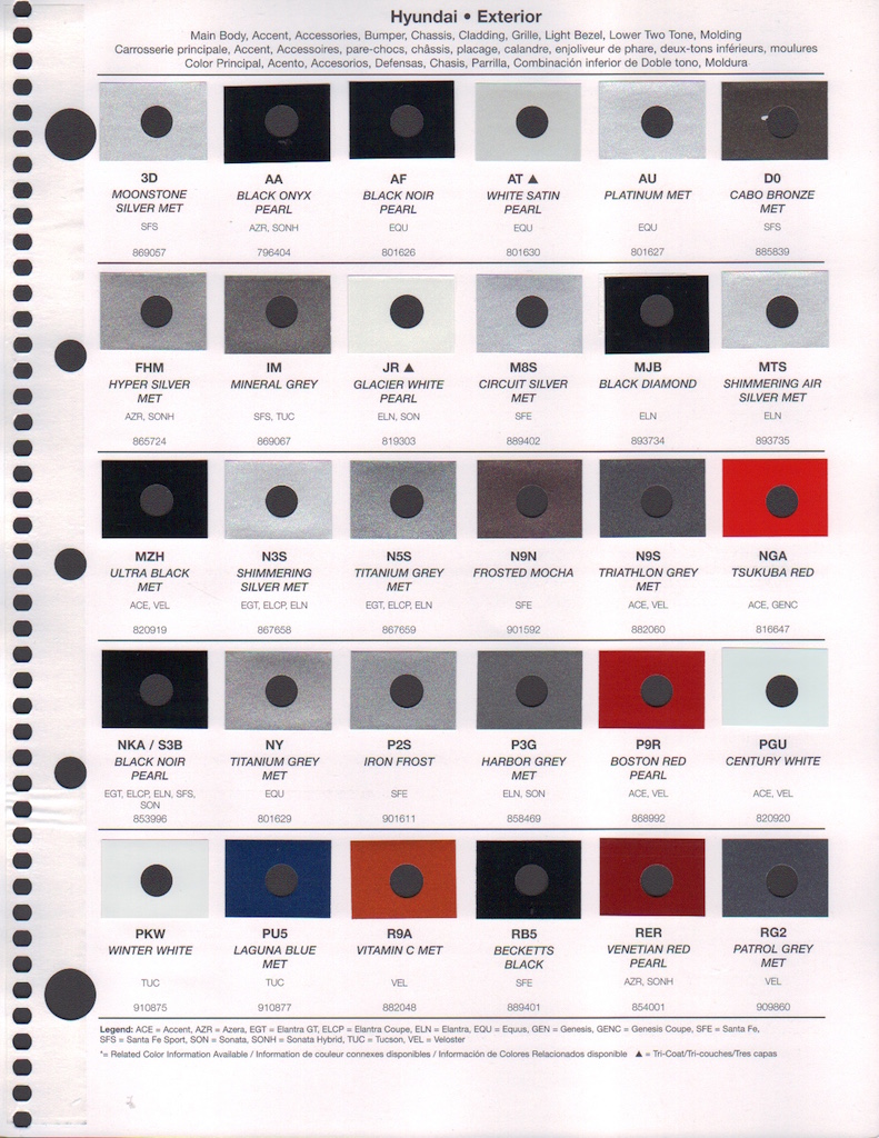 Paint Chips 2014 Hyundai