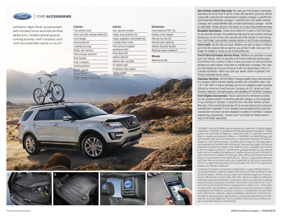 Ford 2017 Explorer Sales Brochure