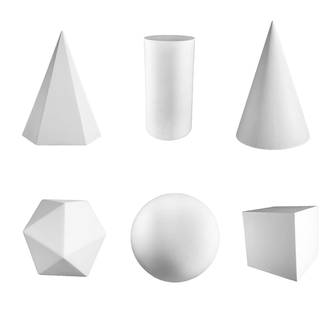 Plaster Models Geometry Shapes