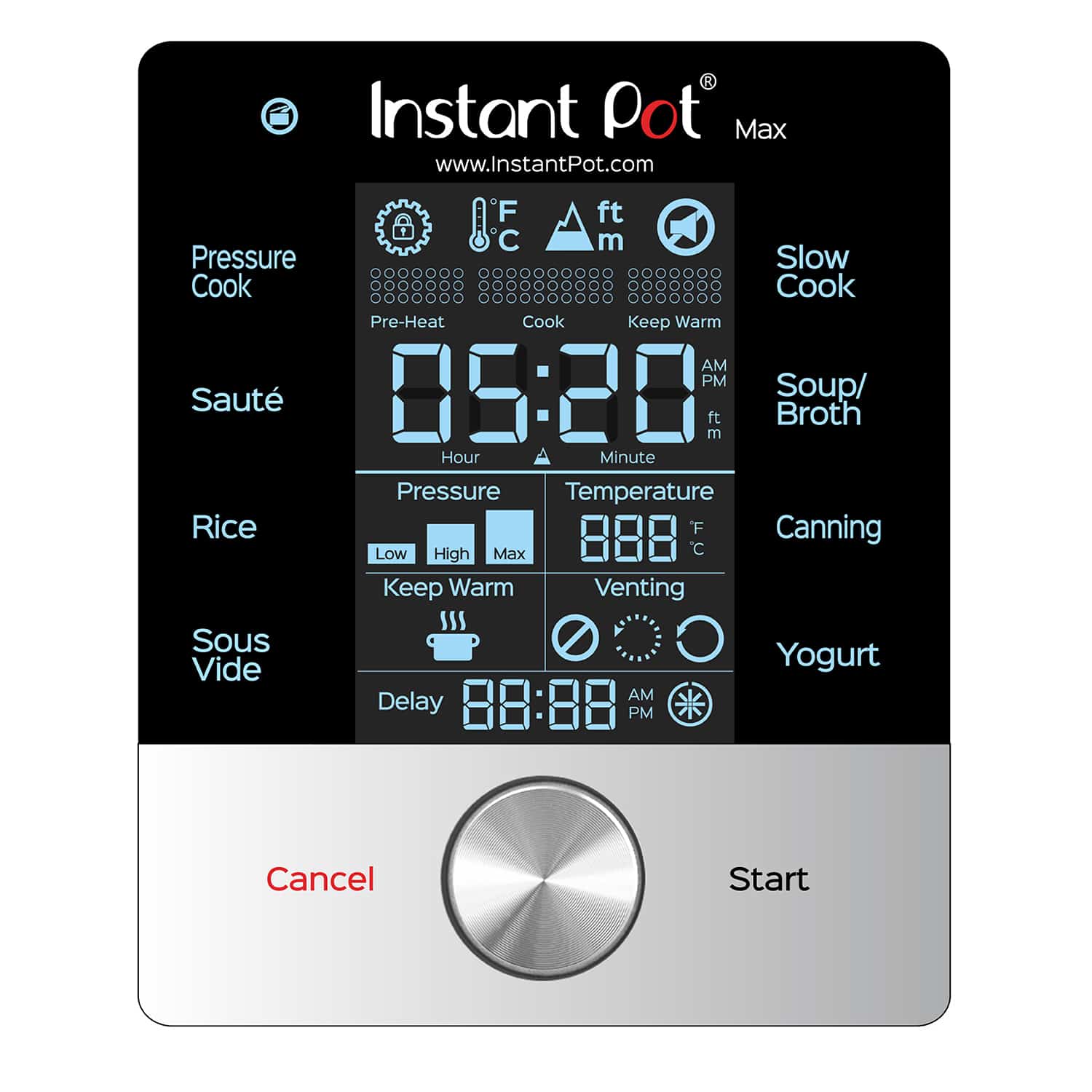 Instant Pot Max Display Panel