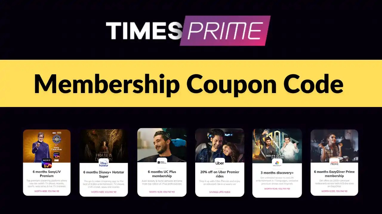 Times Prime Coupon Code [SAVE45] Membership ₹549