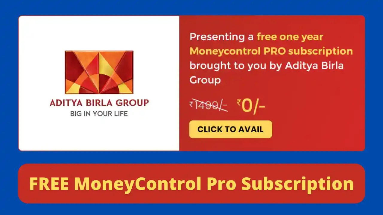 Free MoneyControl Pro Subscription Worth ₹1499 For 1Year