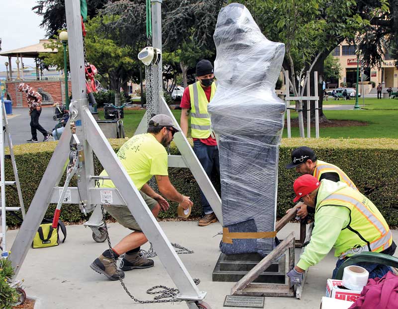 Washington statue relocated The Pajaronian Watsonville, CA