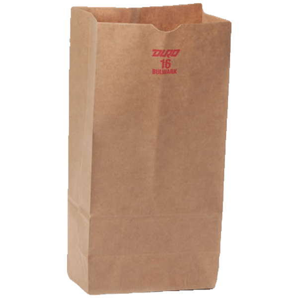 16 lb Brown Paper Bags PakMan Food Packaging Supply