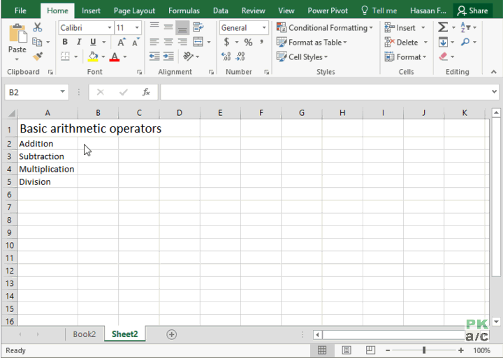 Understanding Excel Operators Guide