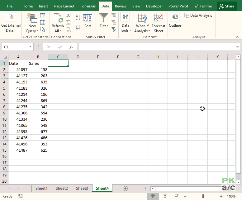 Calculate Moving Average in Excel