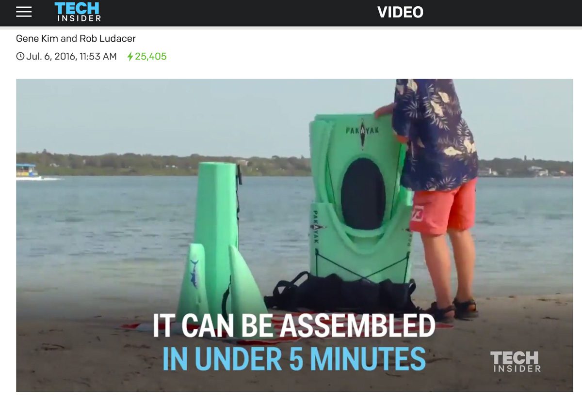 Tech Insider Someone invented a kayak that fits in a backpack
