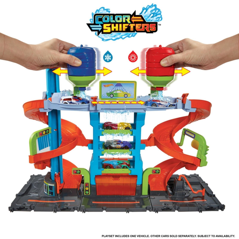 Hot Wheels ColorChange City Mega Car Wash Play Set for Kids