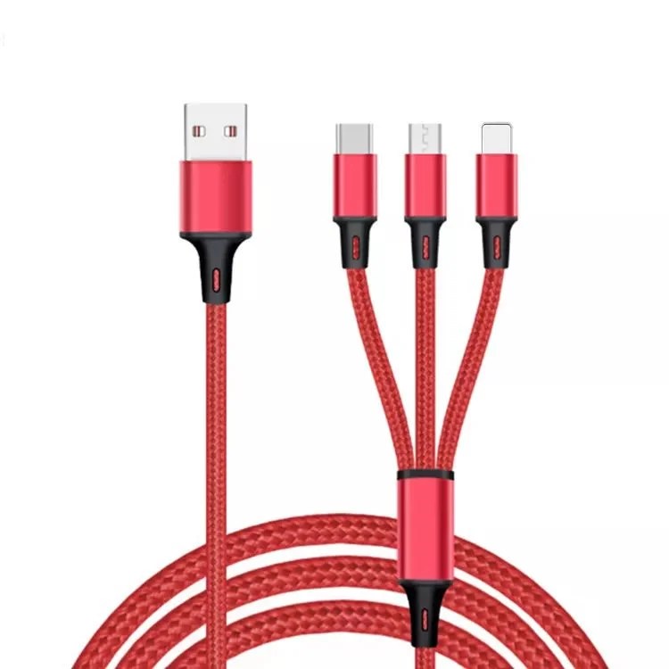 NYLON 3 In 1 Mobile Data Cable