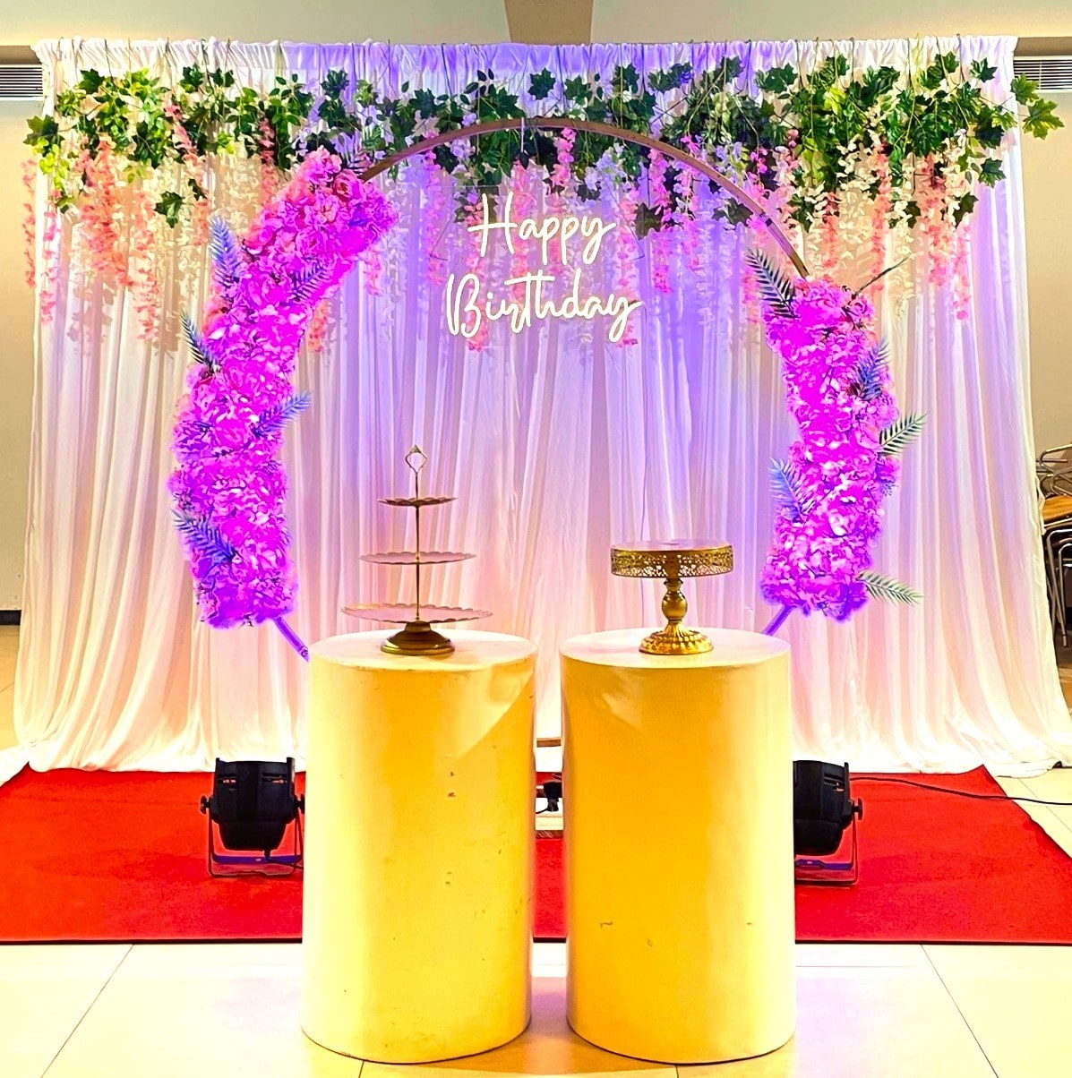 PAKKARENT Dreamy Ring Backdrop Rental Chennai, Backdrop decoration rental