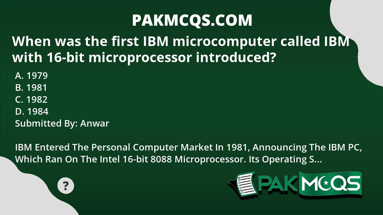 When was the first IBM called IBM with 16bit