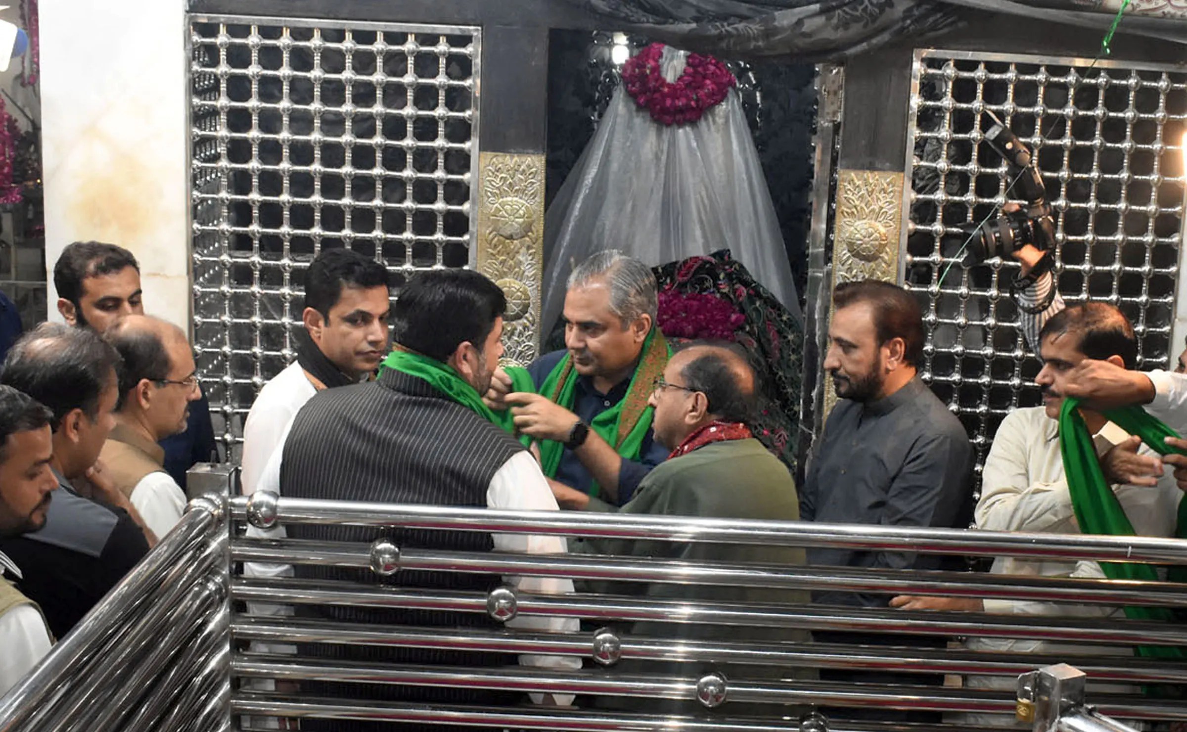 CM Naqvi visits Bibi Pak Daman’s shrine; inspects construction work