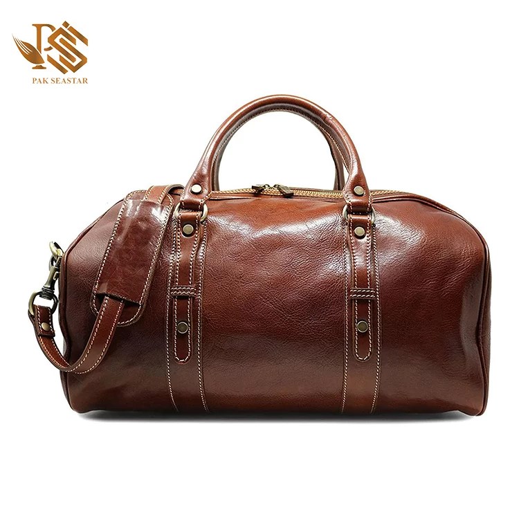 Genuine Buffalo Leather Duffle Gym Bag Pak Seastar Industries (SMC