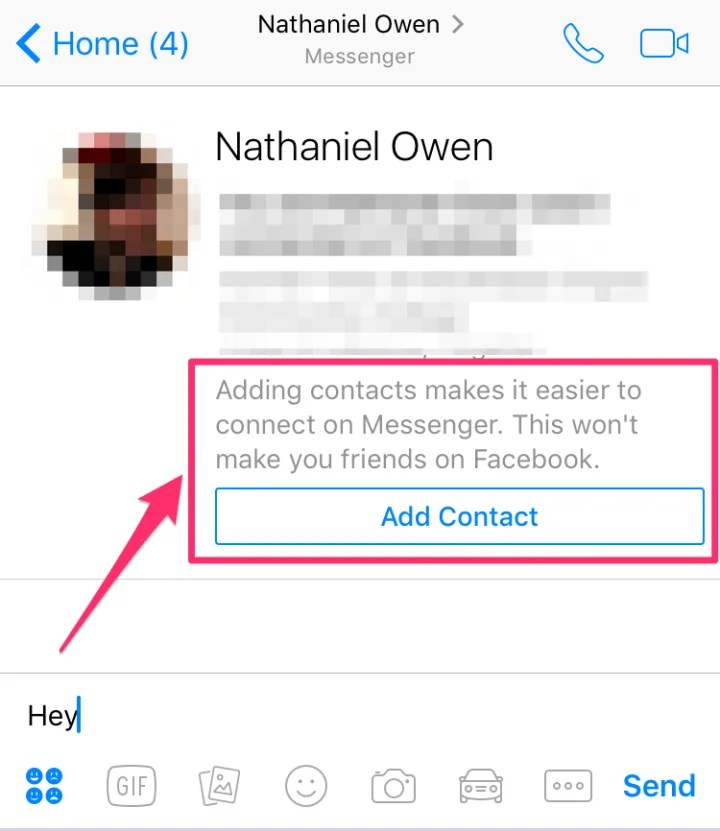 Facebook Messenger will let you message nonfriends with ‘Add Contact