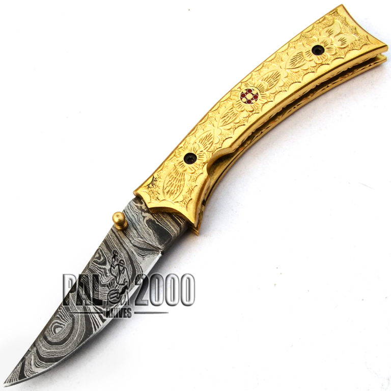 Handmade Damascus Folding Knives, Best Damascus Pocket Knife 9662