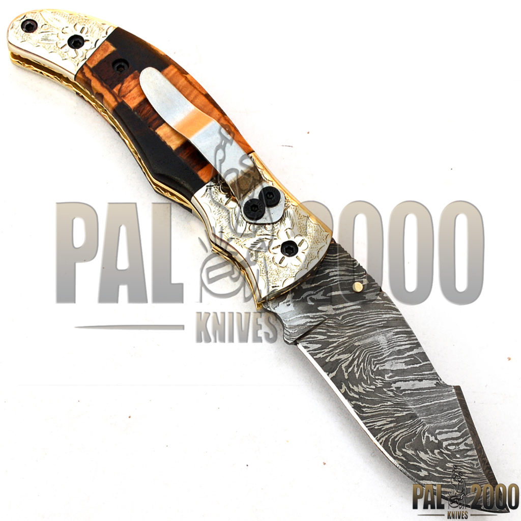 Damascus Knives Folding Best Damascus Pocket Knife 9611 Pal2000Knives