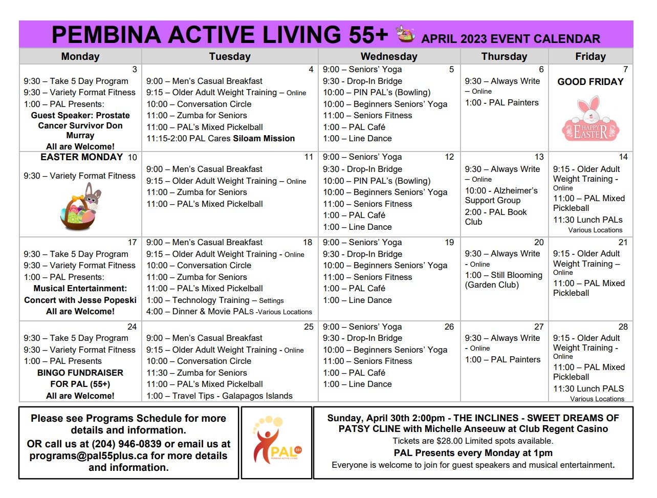 APRIL 2023 Pembina Active Living (55+)