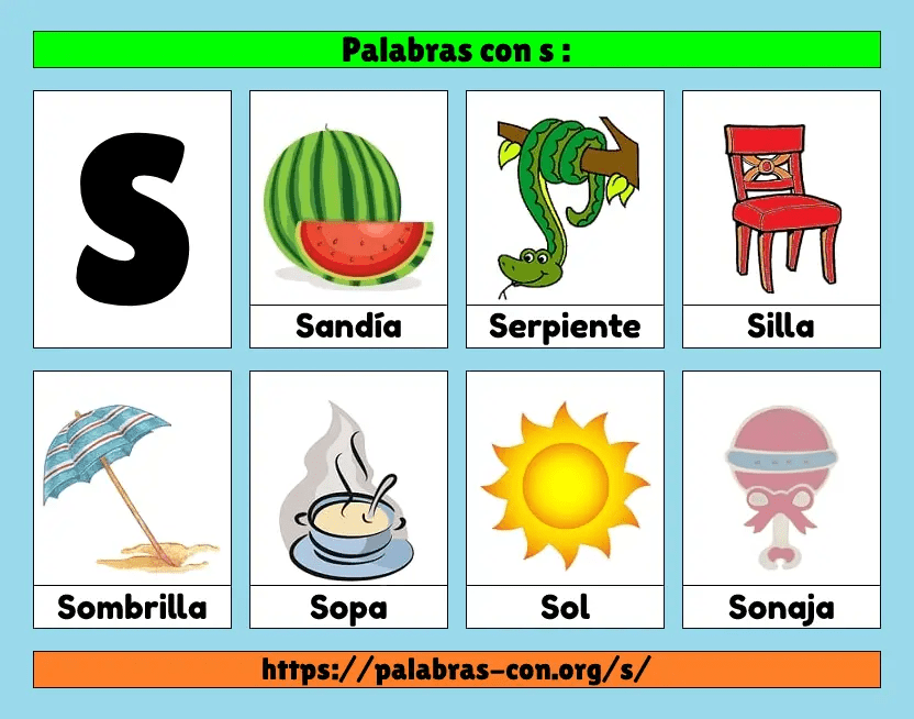 Palabras con s S