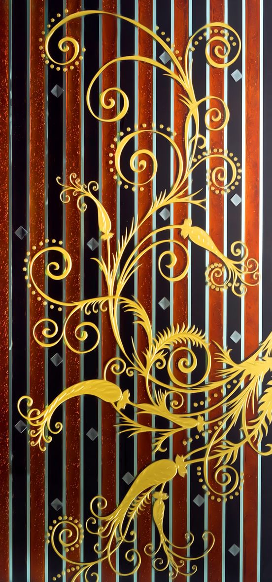 Decorative Glass Panel with contemporary design Palace of Glass