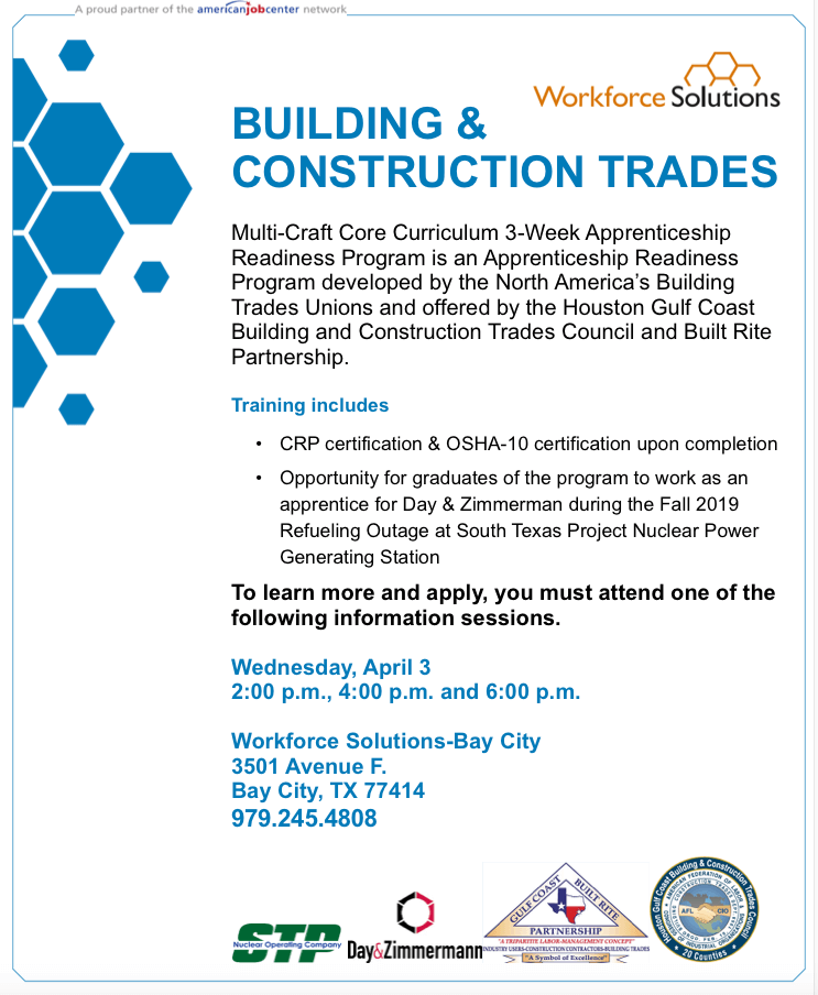 Apprenticeship Readiness Program Building & Construction Trades