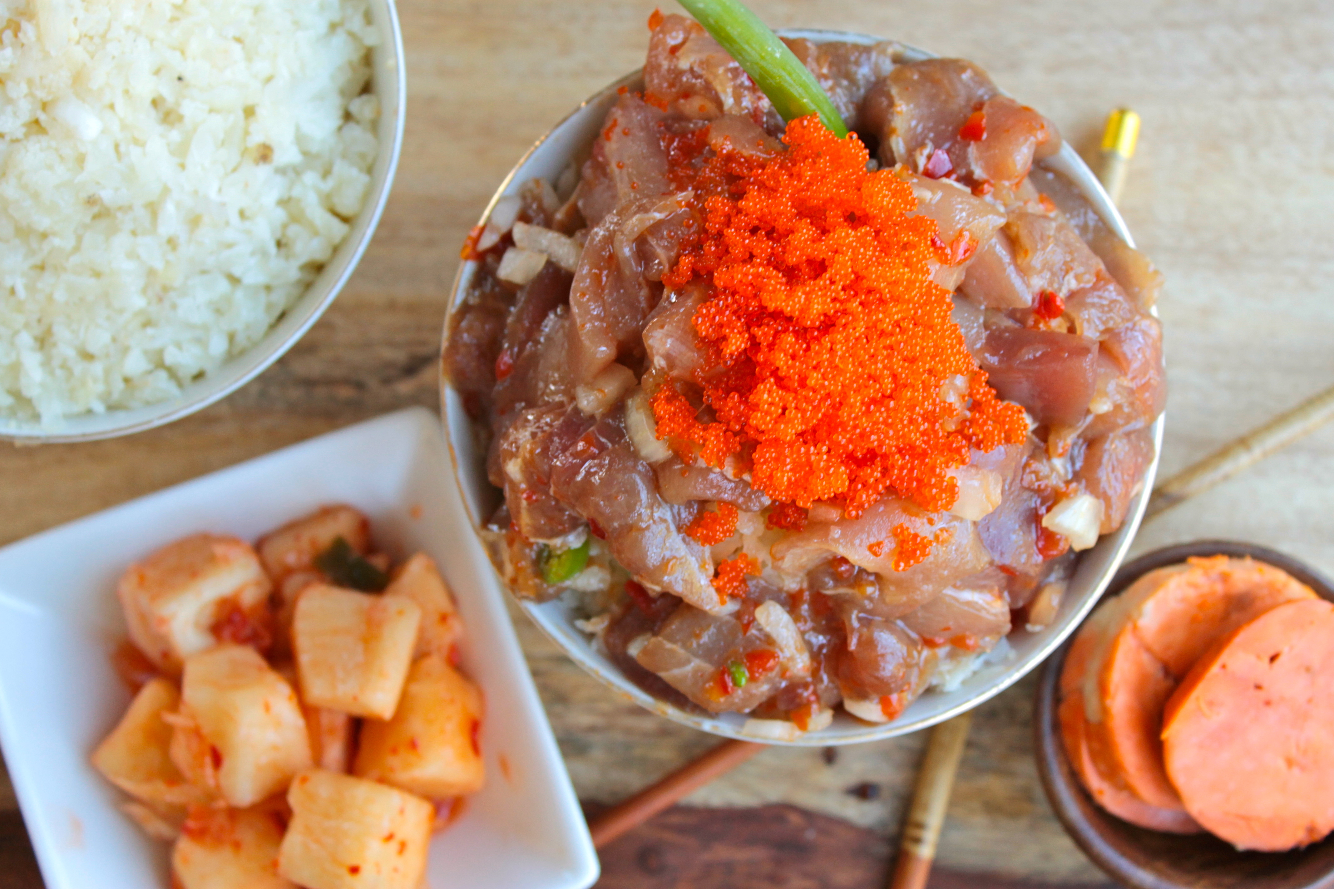 Tuna poke & cauliflower rice Paleo Kitchen Lab