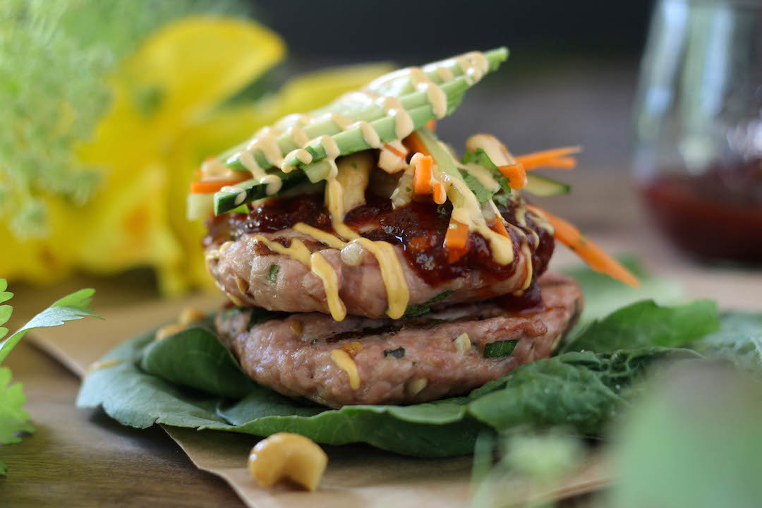 Thai Sweet Chili Sauce Pork Burgers PaleOMG