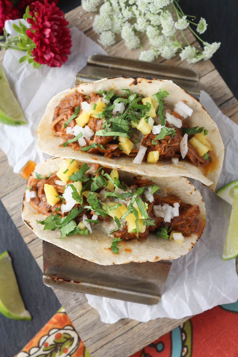 Slow Cooker Al Pastor Loaded Tacos PaleOMG
