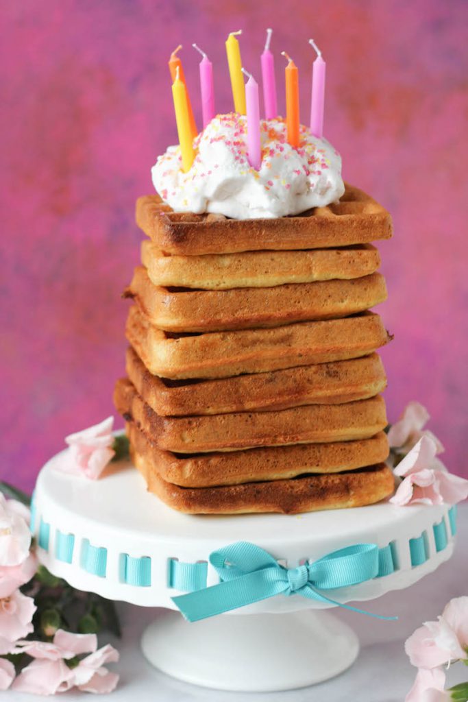 Birthday Cake Waffles PaleOMG