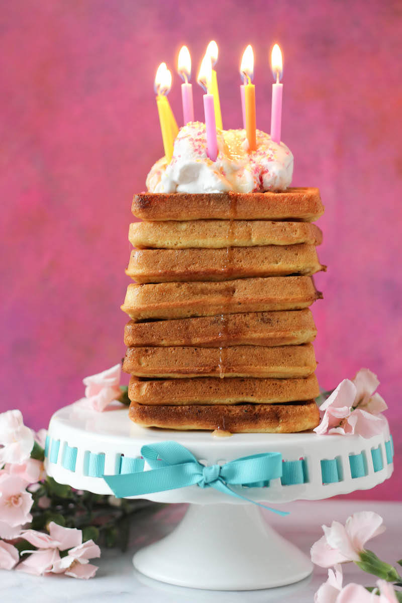 Birthday Cake Waffles PaleOMG