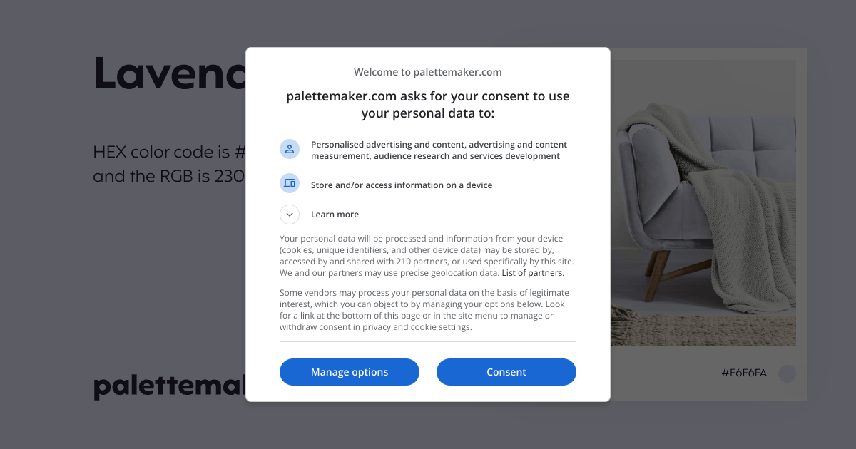 Lavender Color HEX E6E6FA Meaning and Live Previews PaletteMaker