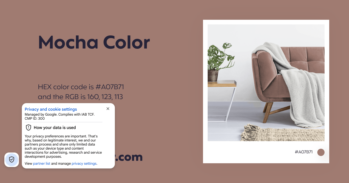 Mocha Color HEX A07B71 Meaning and Live Previews PaletteMaker