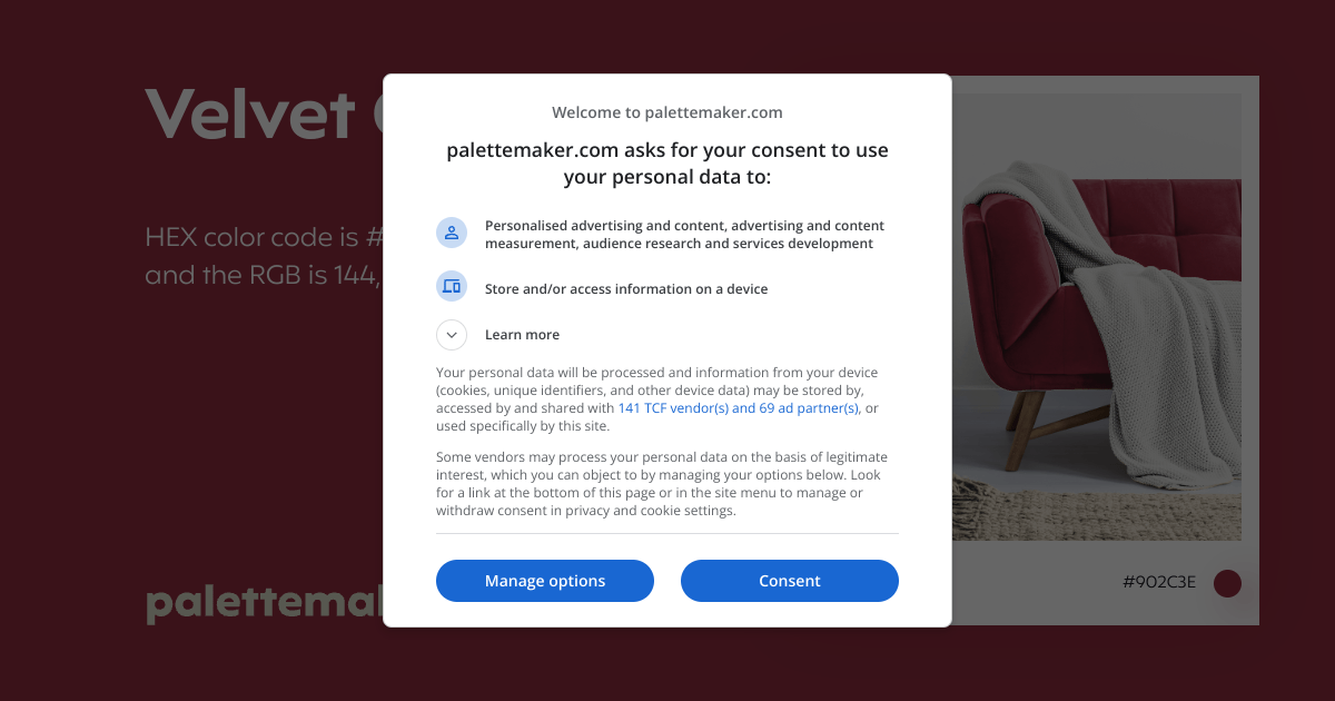 Velvet Color HEX 902C3E Meaning and Live Previews PaletteMaker