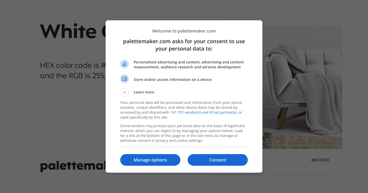 White Color HEX FFFFFF Meaning and Live Previews PaletteMaker